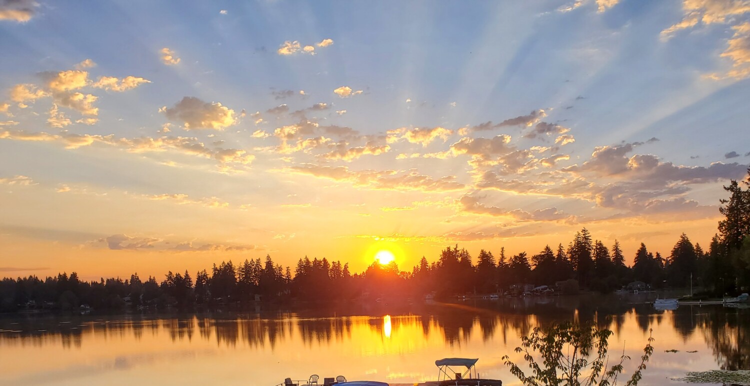 Sunrise on Spanaway Lake