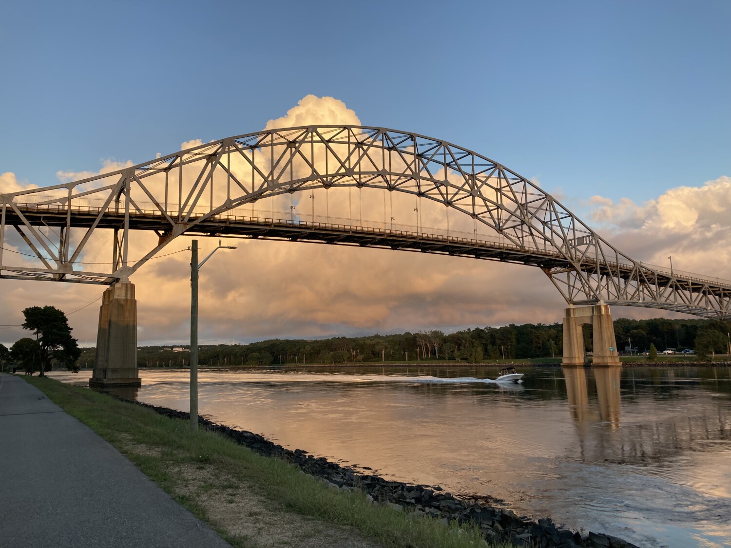 Bourne Bridge in the clouds