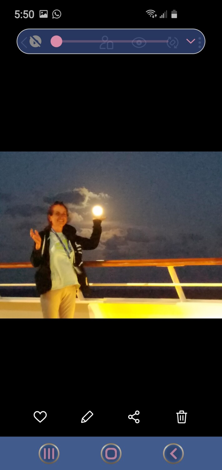 Holding the moon