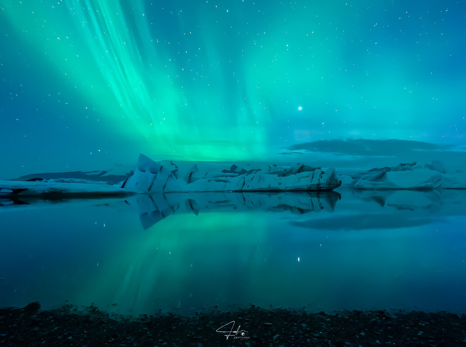 Northern Lights Iceberg Mist