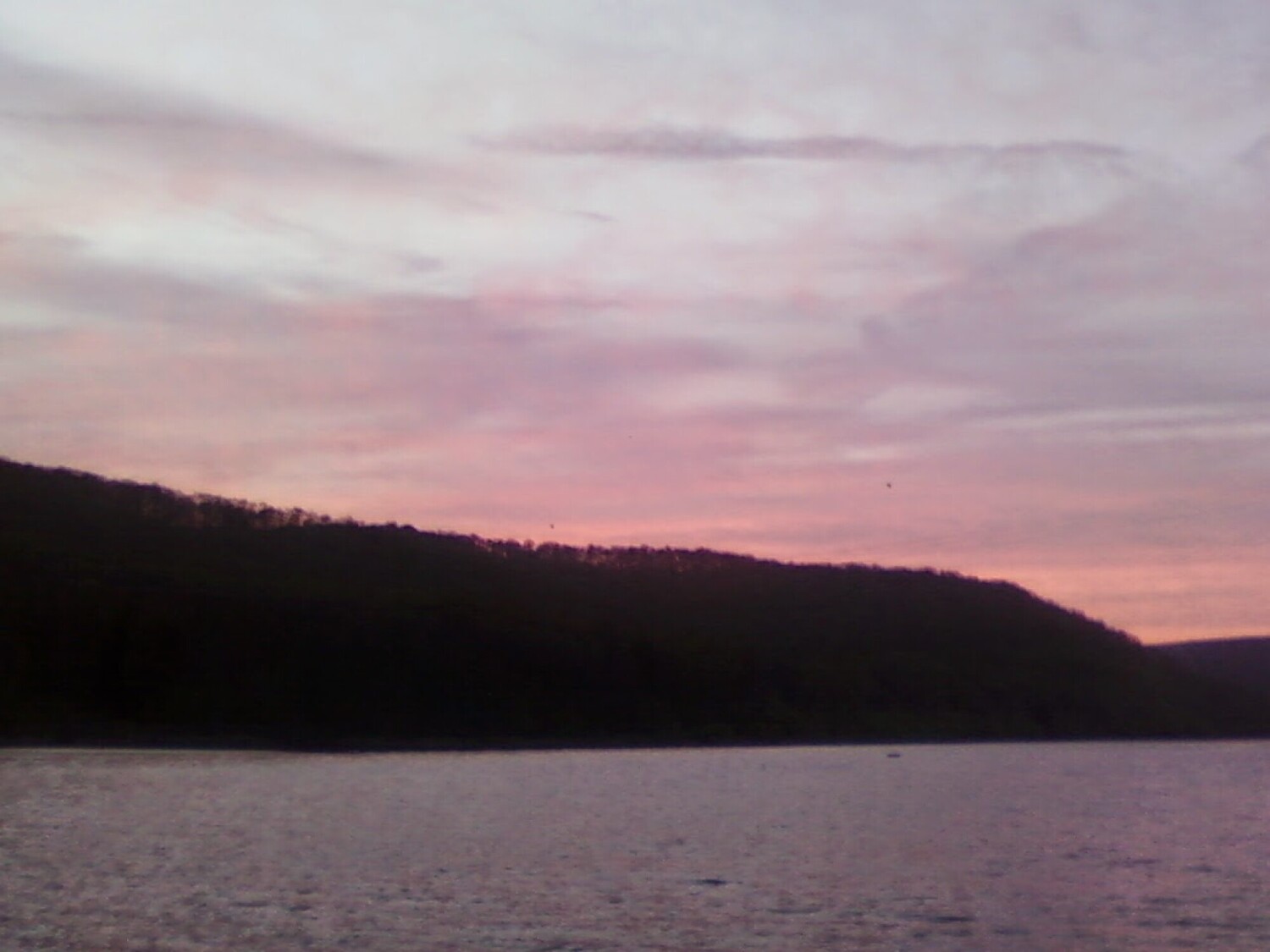 Sunset by the lake