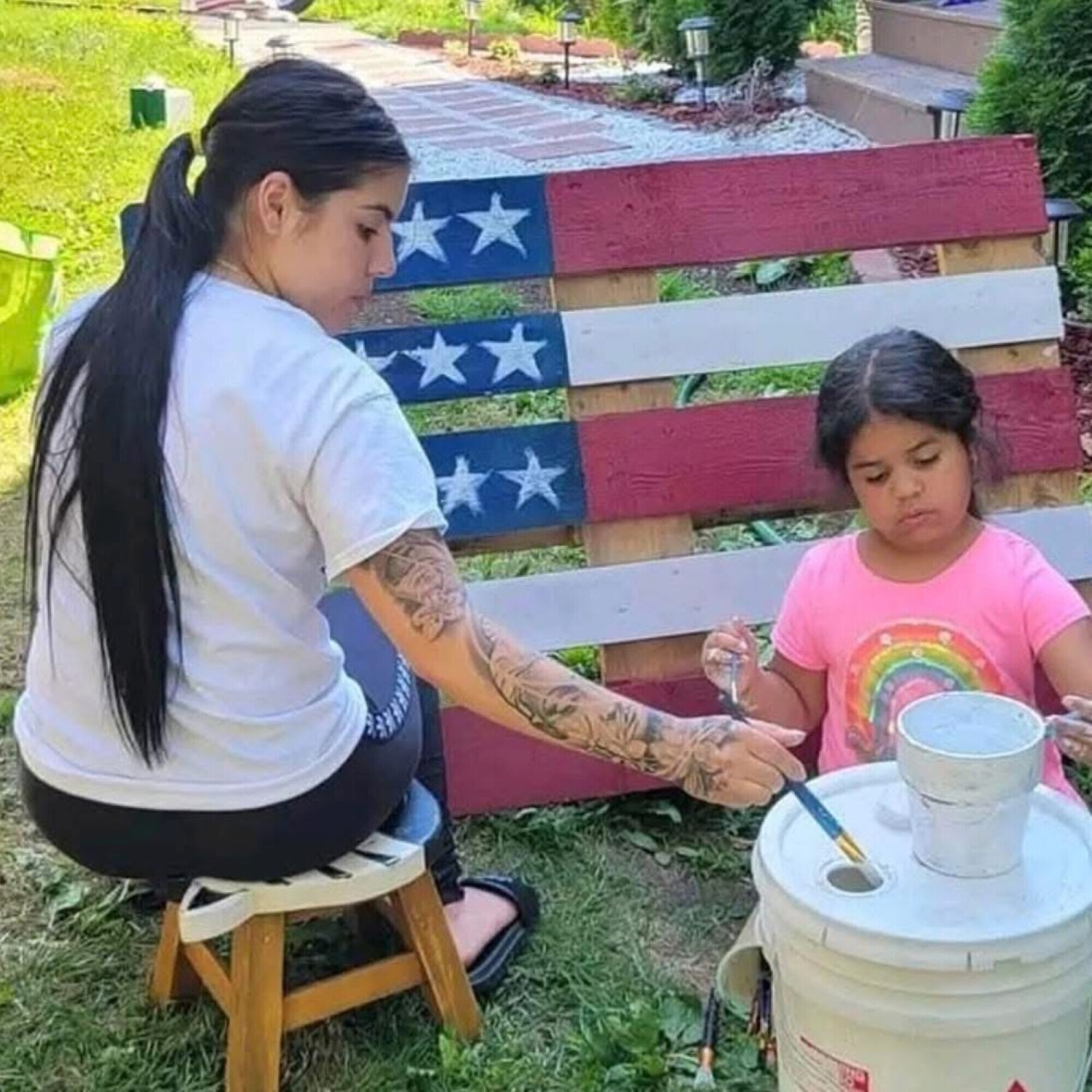 Two Generations, One flag