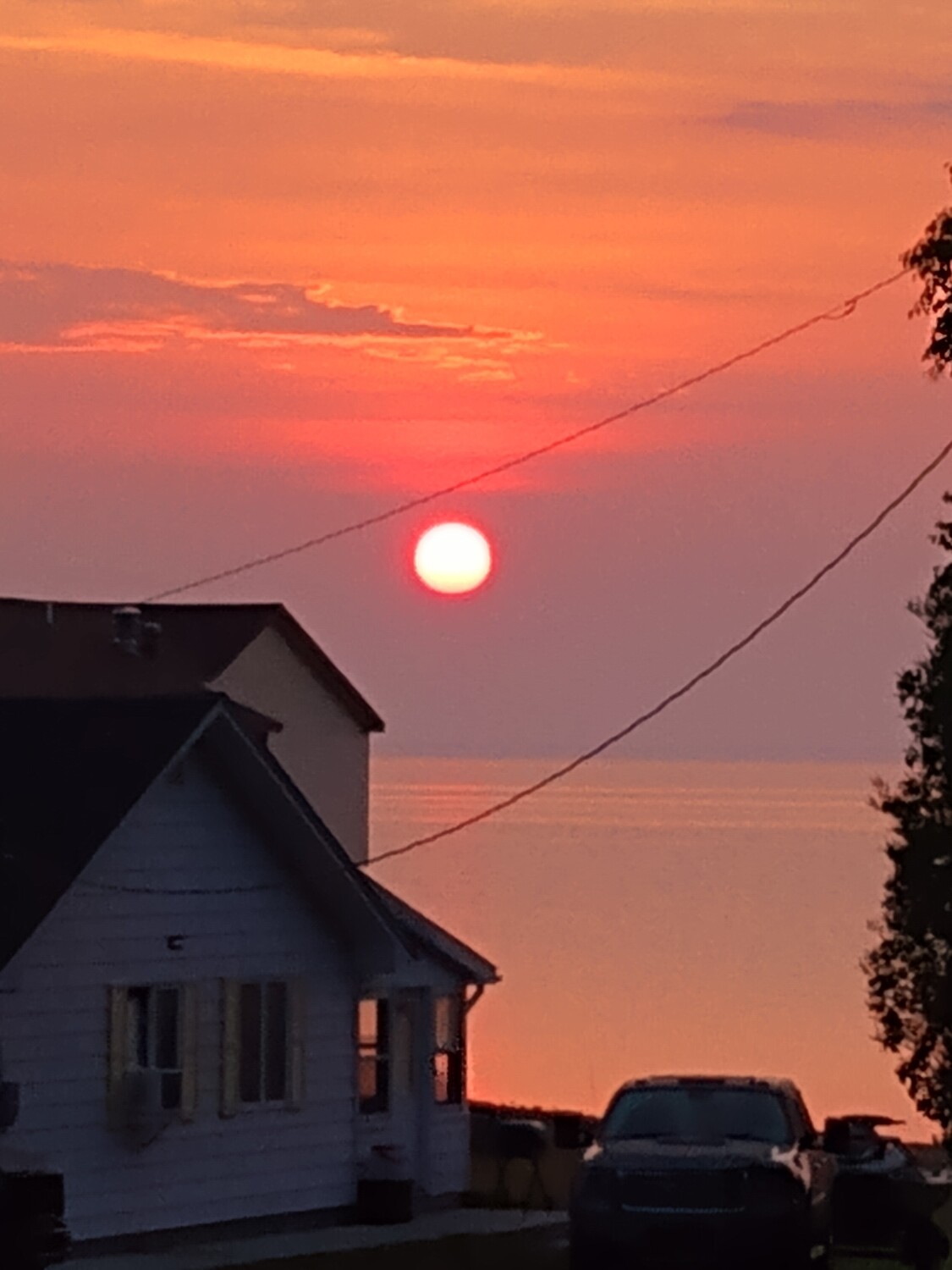 Sunrise on st.ignace, Michigan