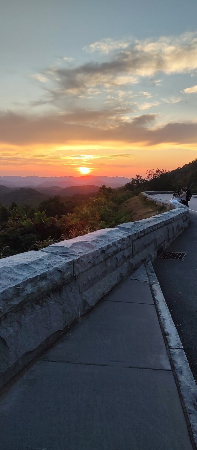 Sunset Great Smoky mountains