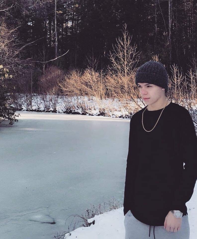 Chilly morning on a frozen ground