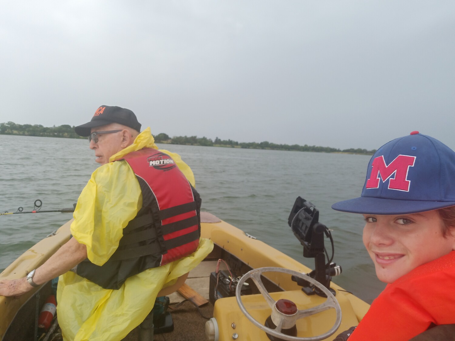 Papa and Nolan boat ride