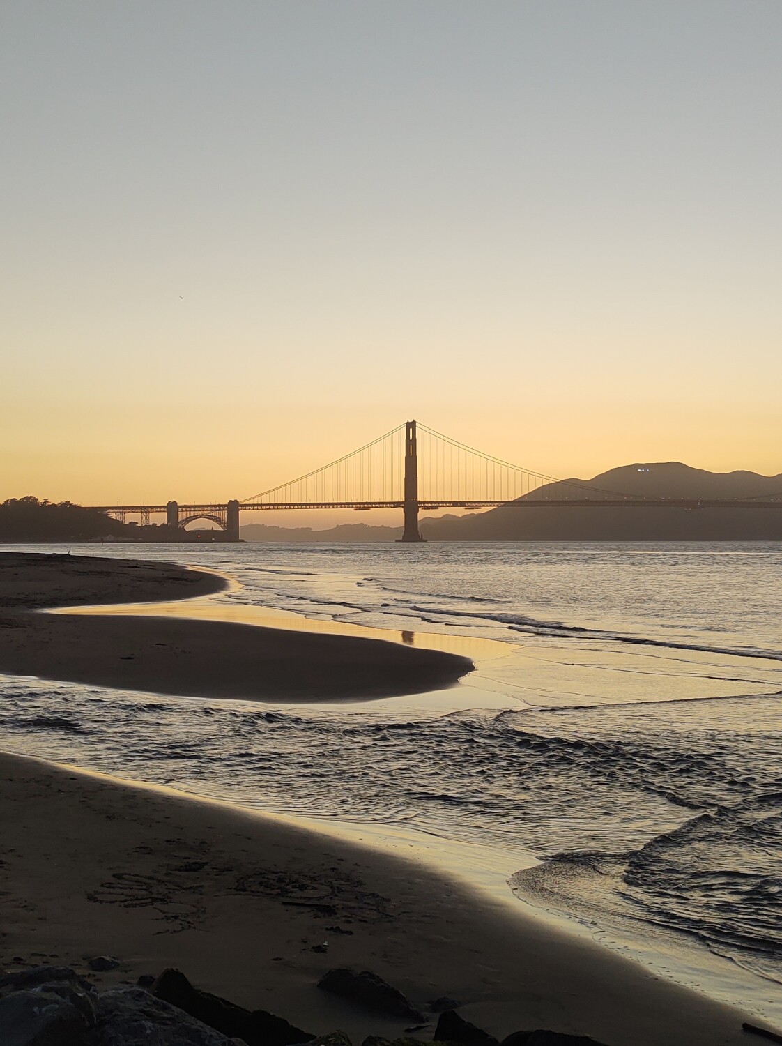 Sunset by the golden gate