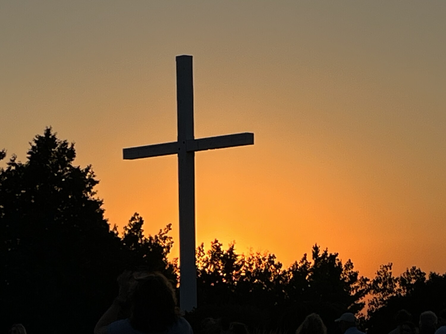 Cross at sunset