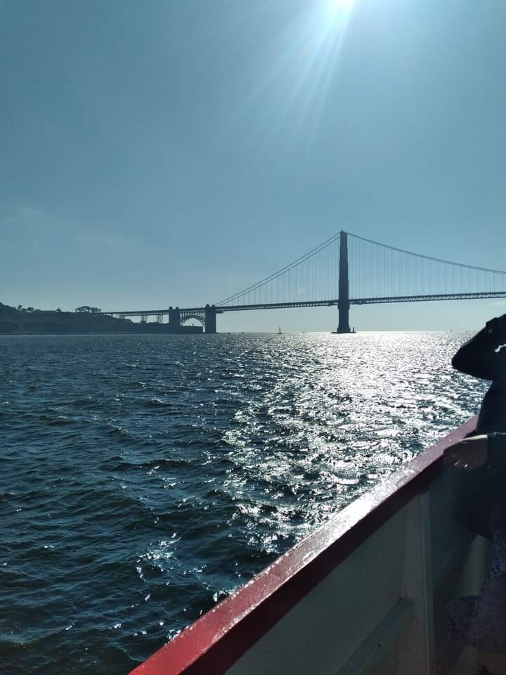 Golden gate bridge from a tour boat