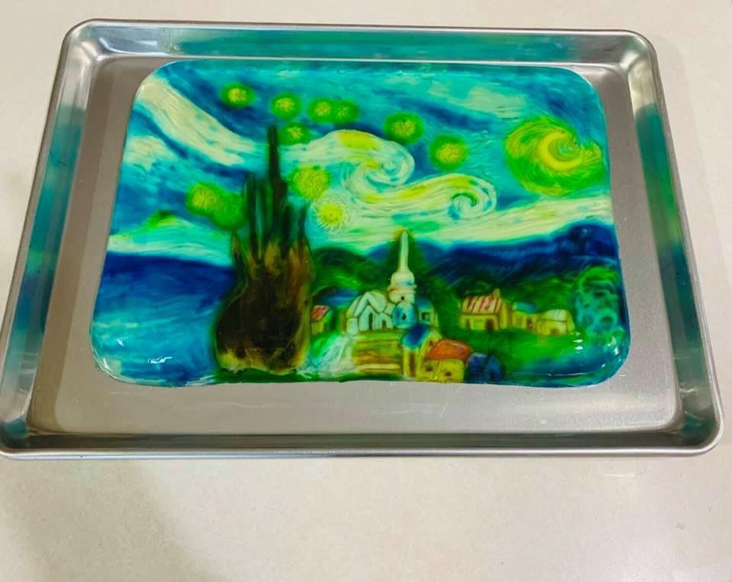 Starry Night On 3D Jello