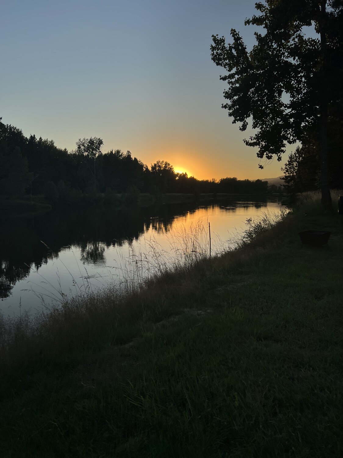 North Idaho  Sunset on the river