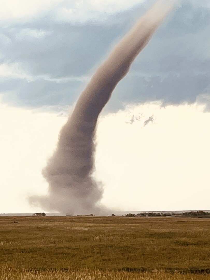 Land spout in the Prairie Kansas