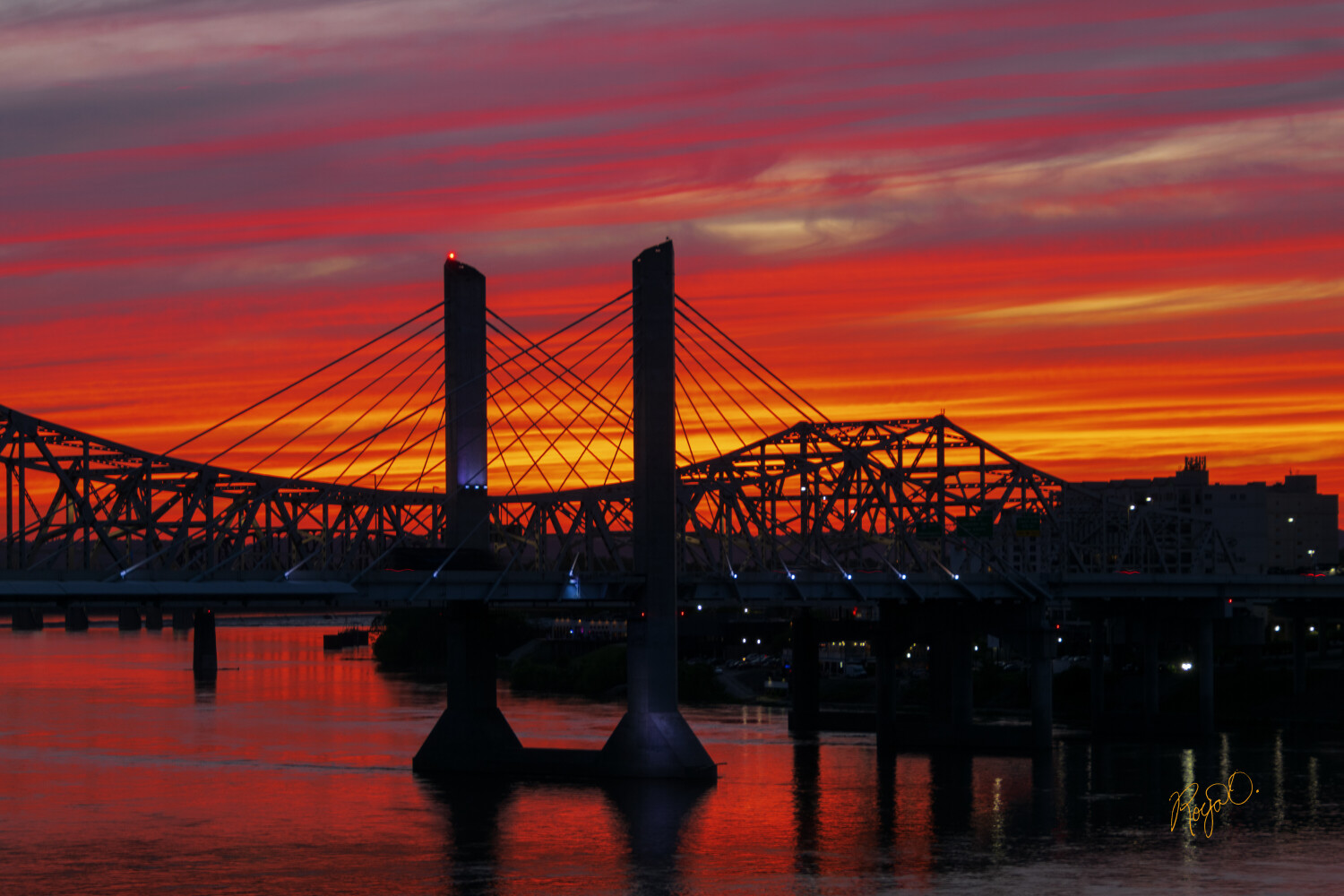 Blazing River Sunset