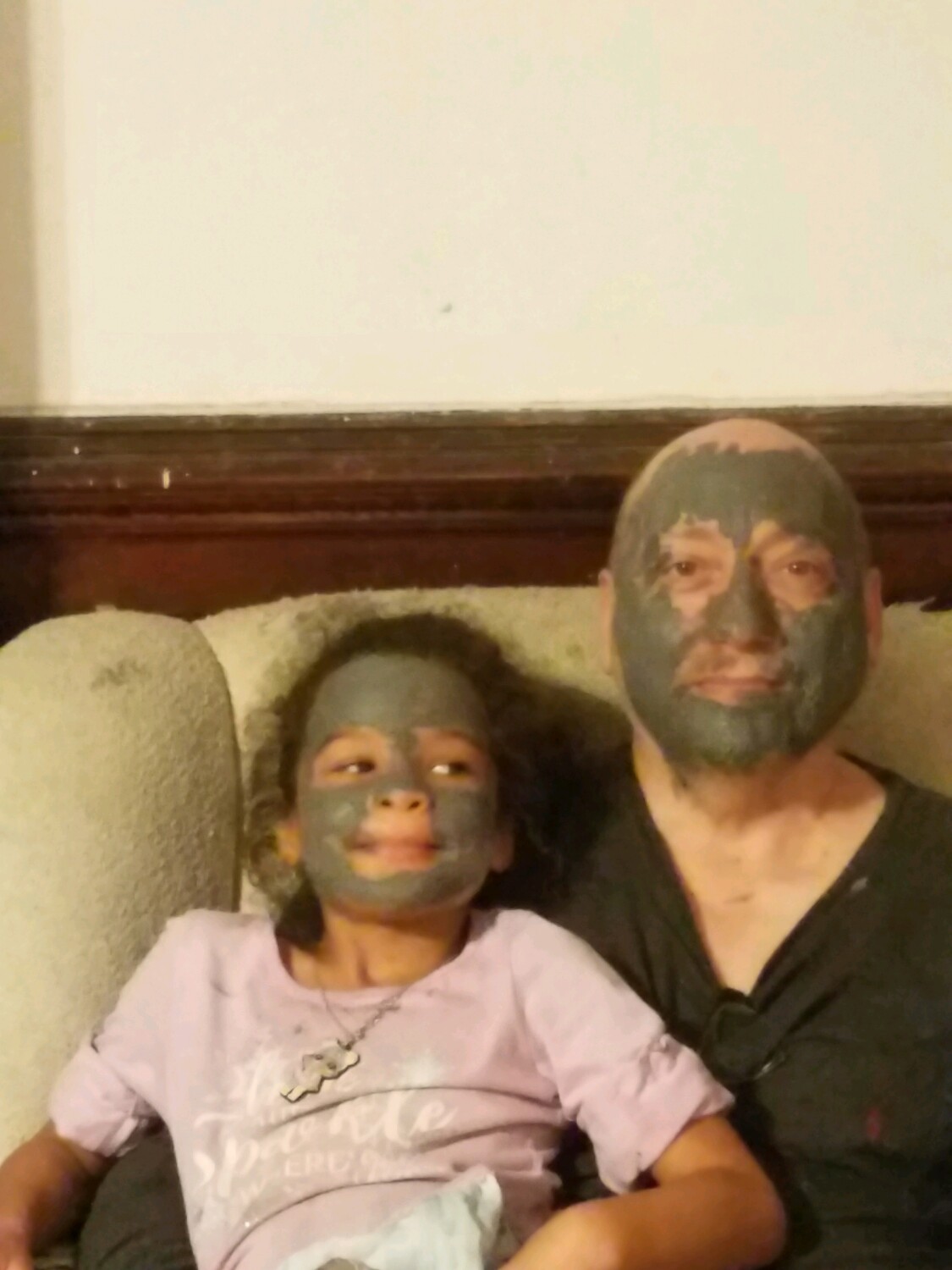 Liza and Grandpa Enjoy a Home Spa Day