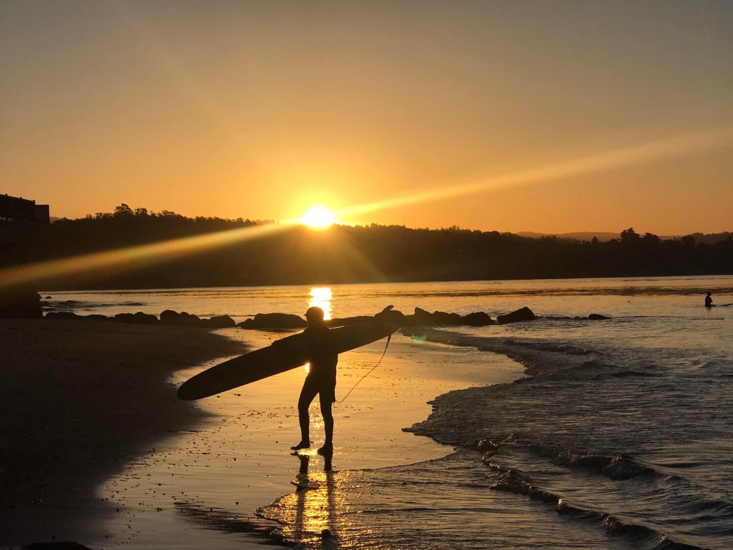 Capitola sunrise surfing