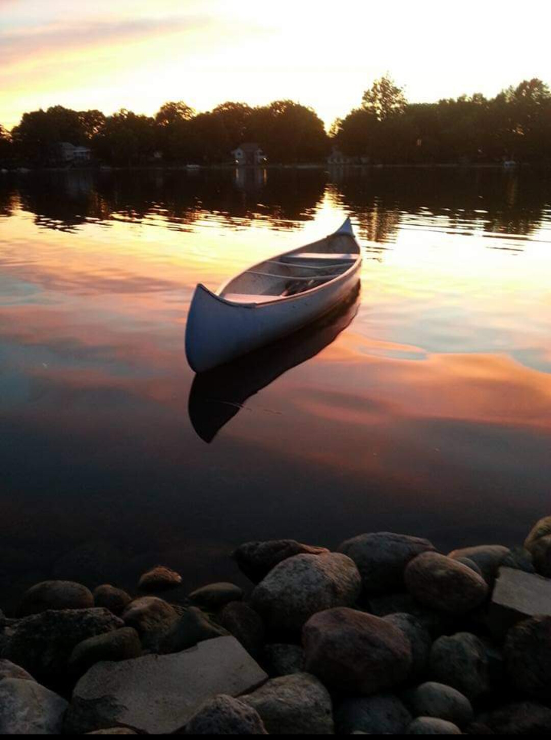Canoe on Wall Lk, Orland Indiana.