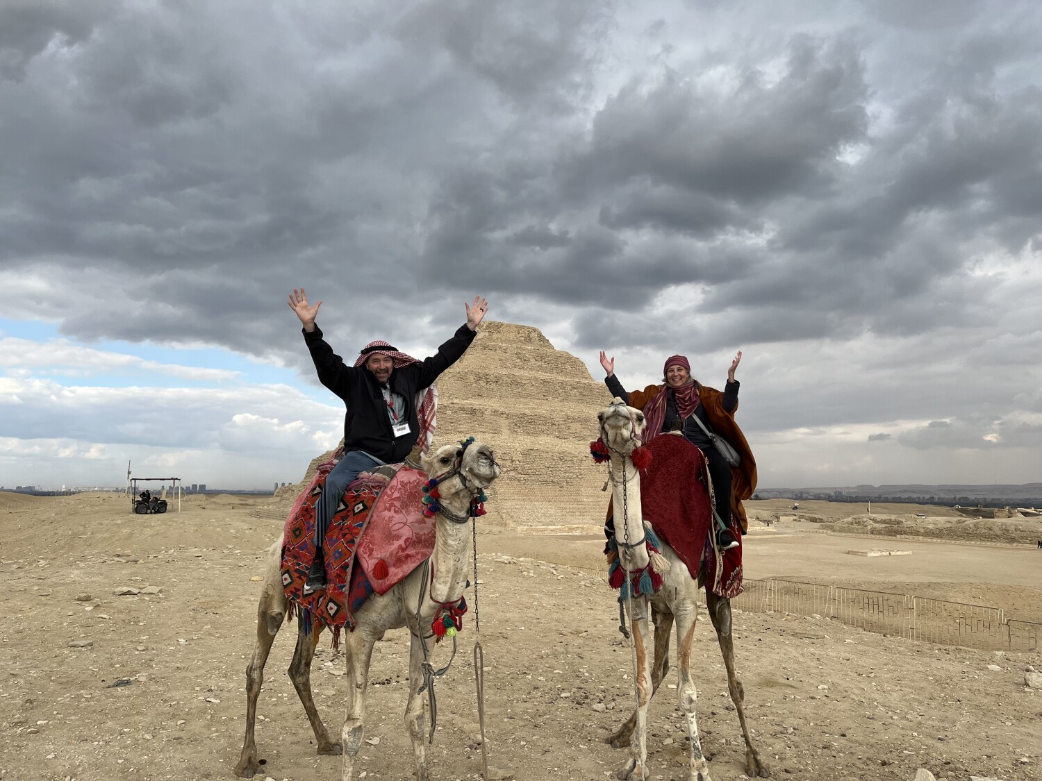 Camel ride at the Step Pyramid