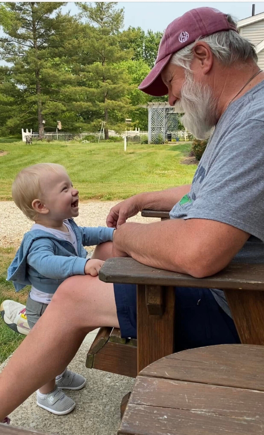 Love of grandpa and grandson