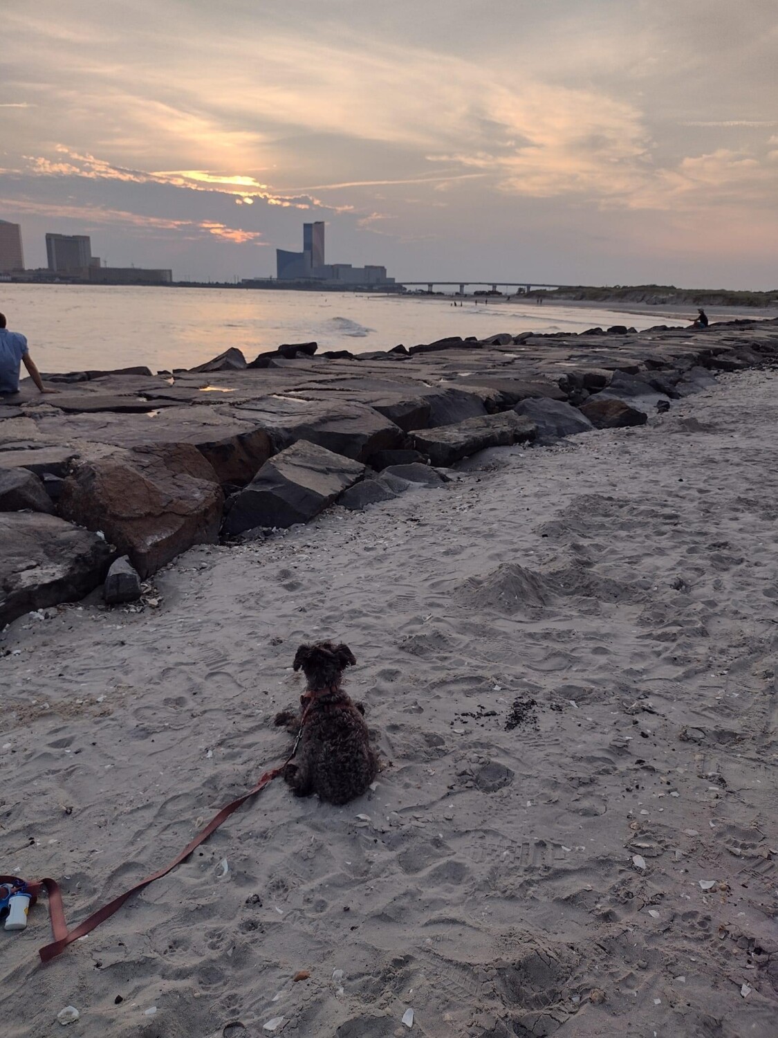 Good day at the beach watching the sun set