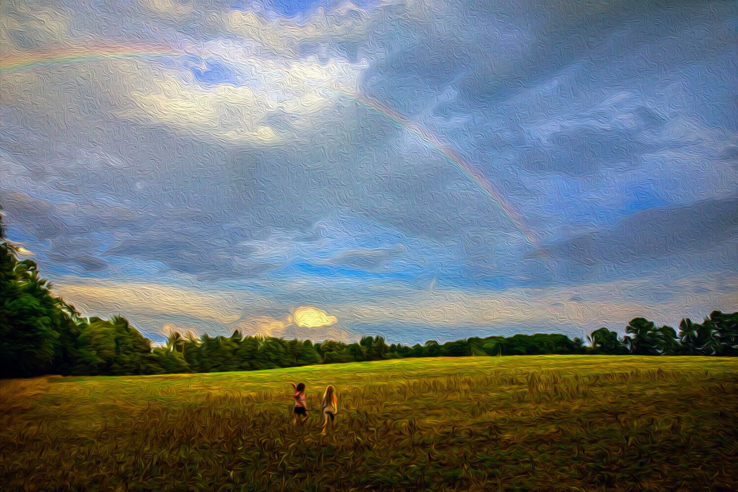 Rainbow with family