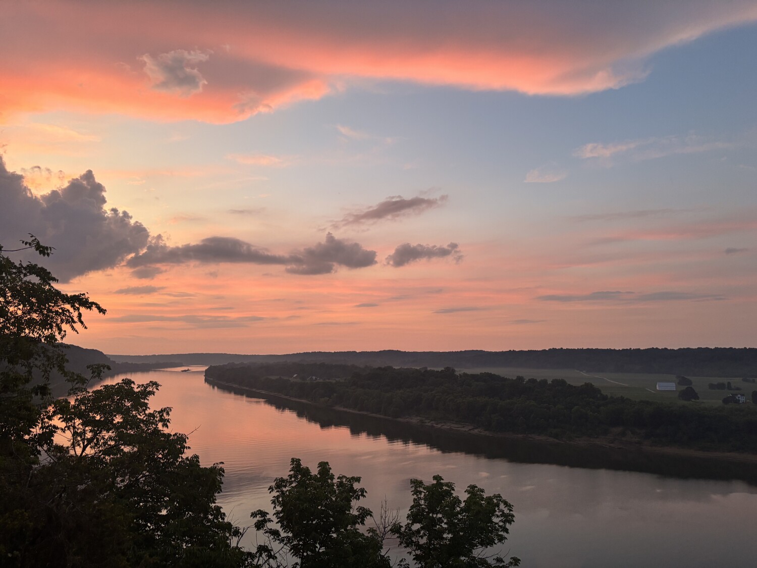 Sunset on Ohio River