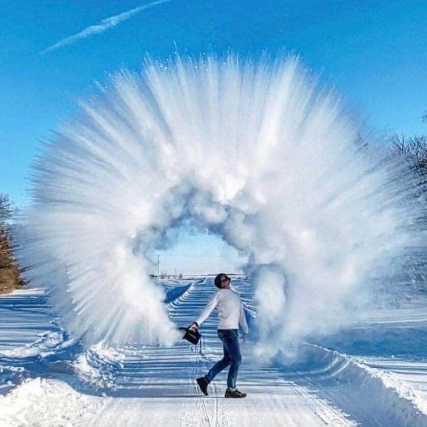 When hot Water meets below zero temperatures