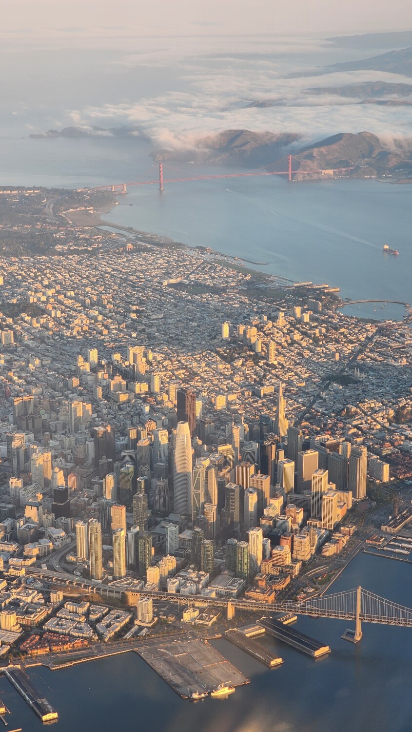 Soaring above San Francisco City
