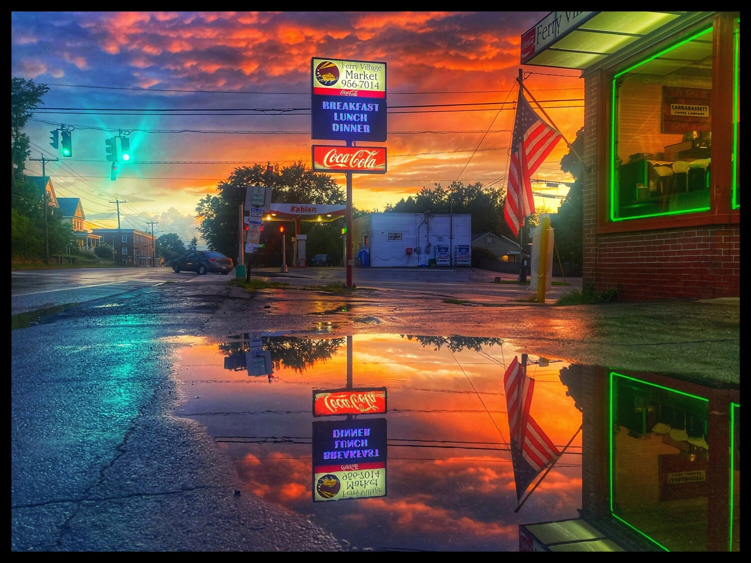 Sunset Over Ferry Village Market