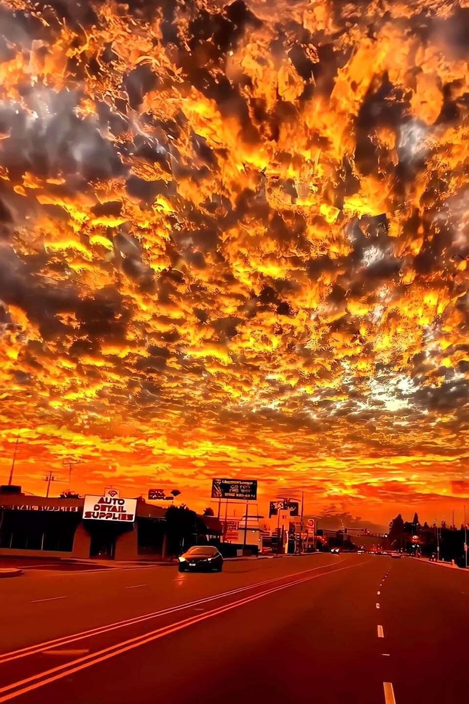 Fiery looking sky
