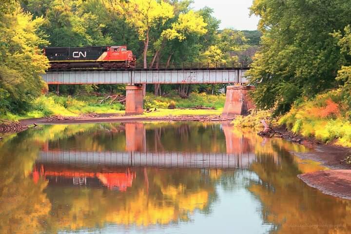 Train over Little Sioux River