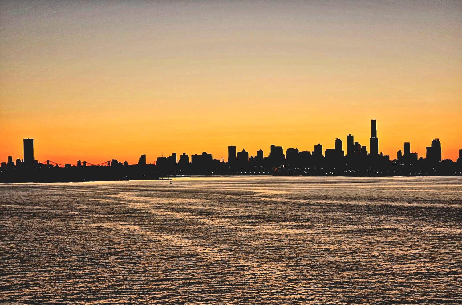 New York City Skyline at Sunrise