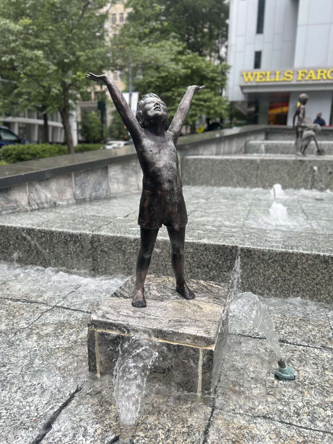 Child in the rain