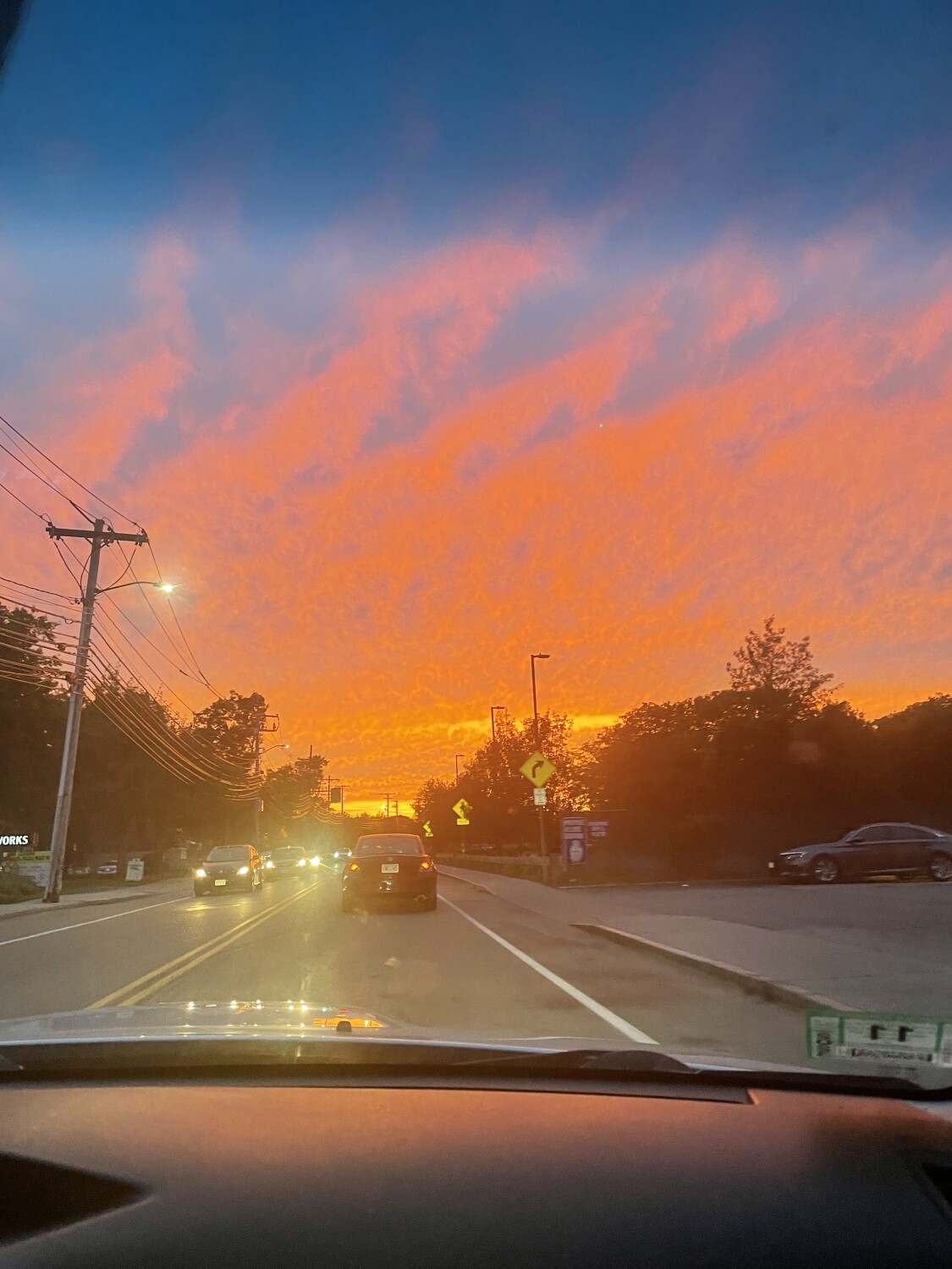 Sunset in Waltham MA.