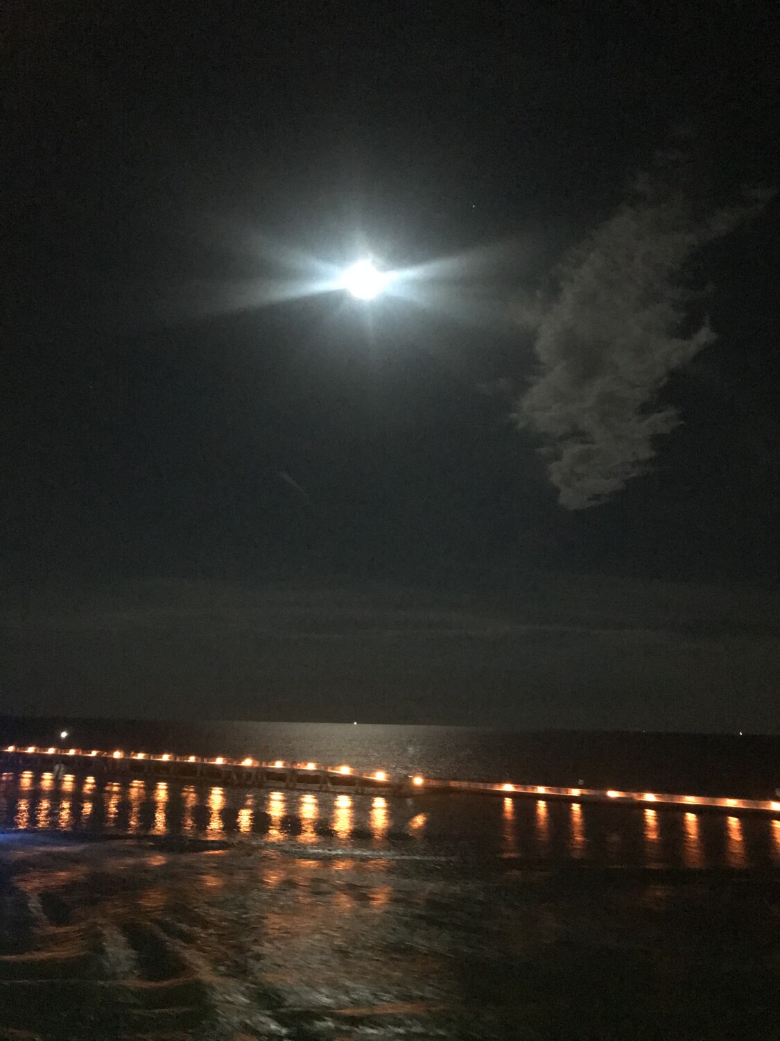 Moonlight on the water