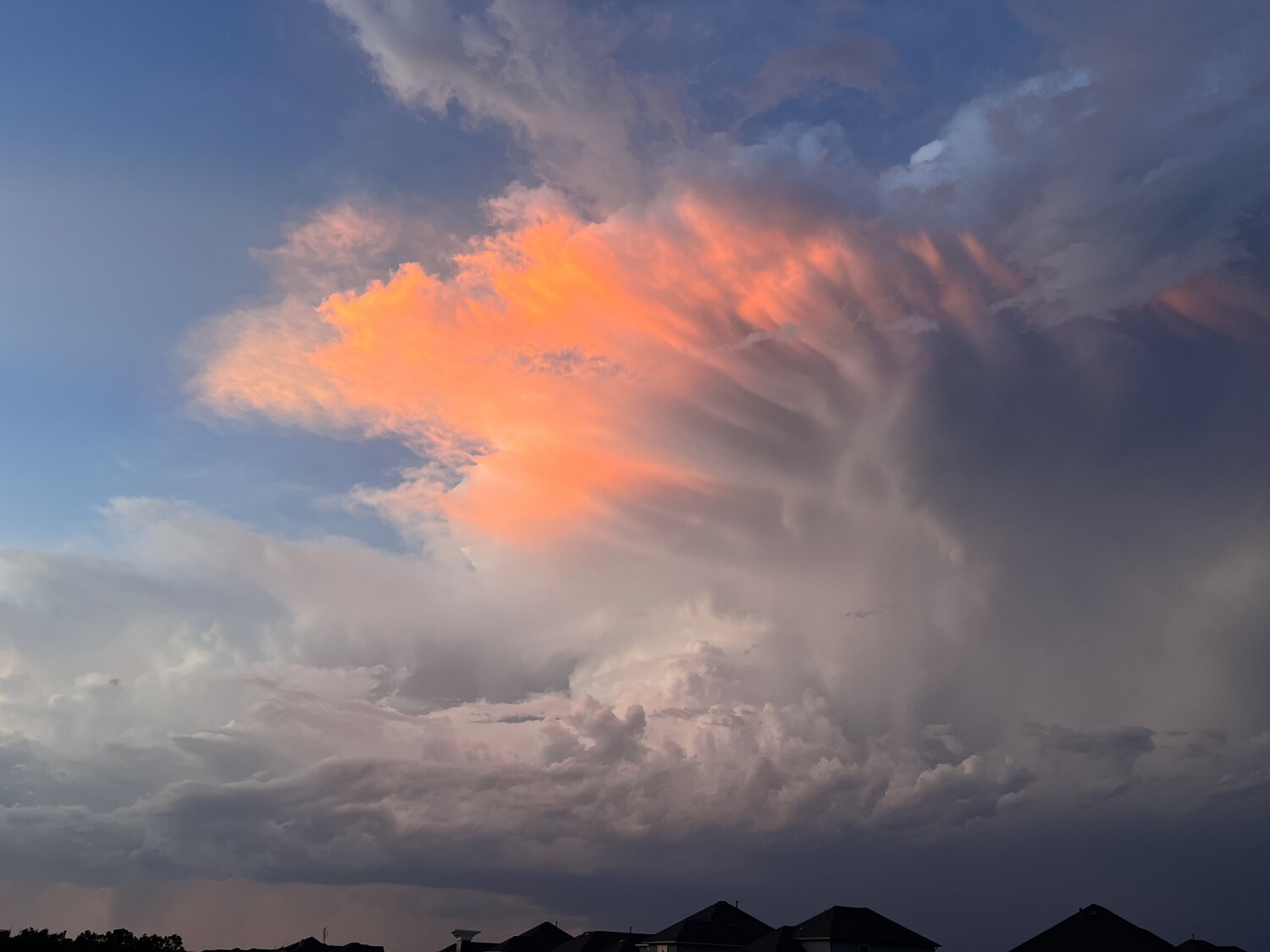 Fireworks in the clouds