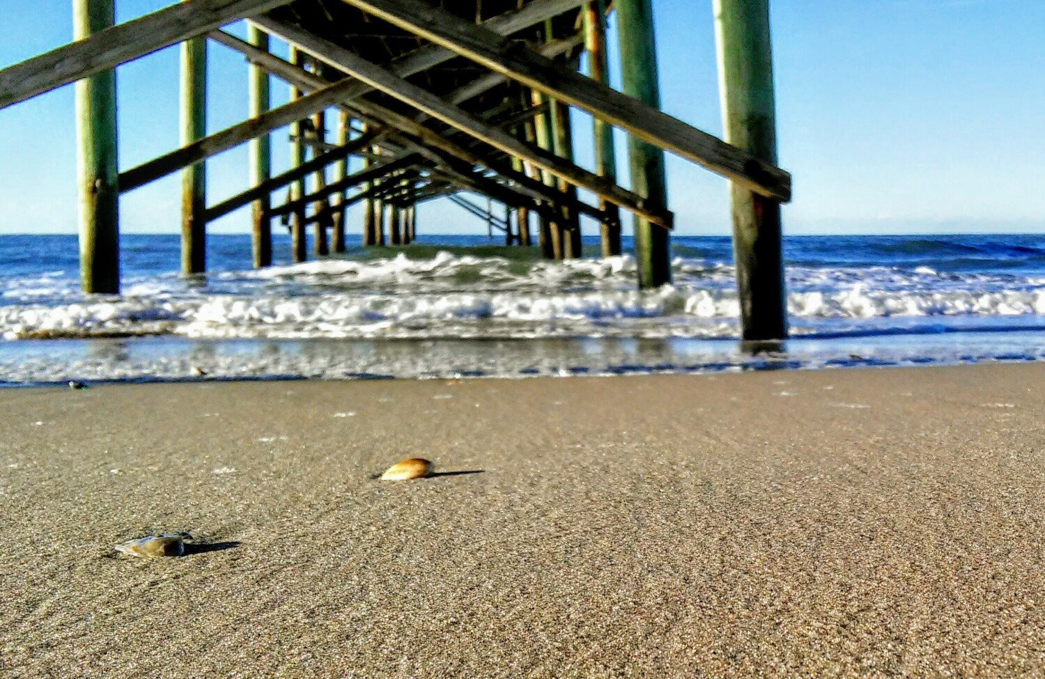 Pier through the sea