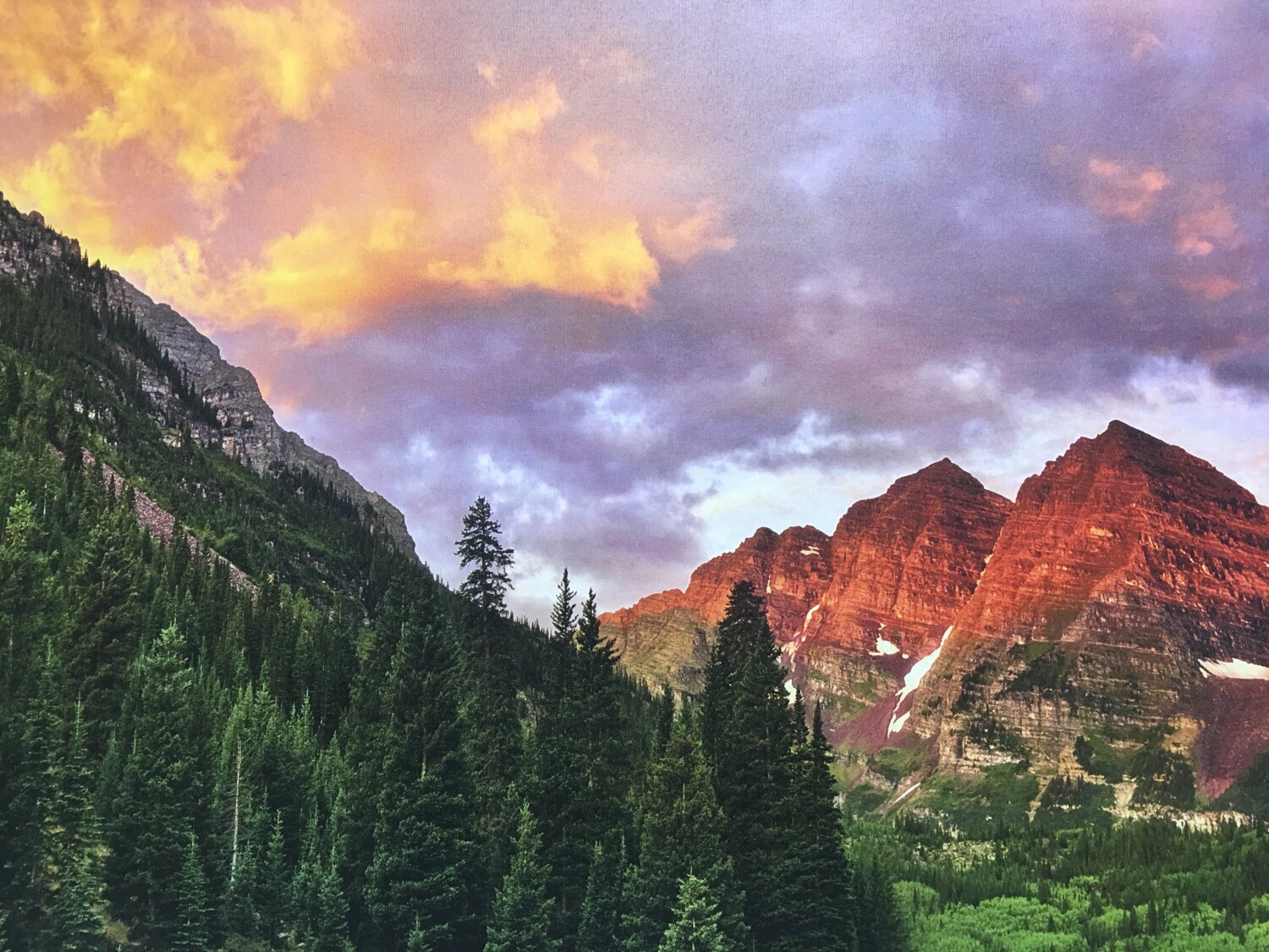 Painted Sky over mountain range