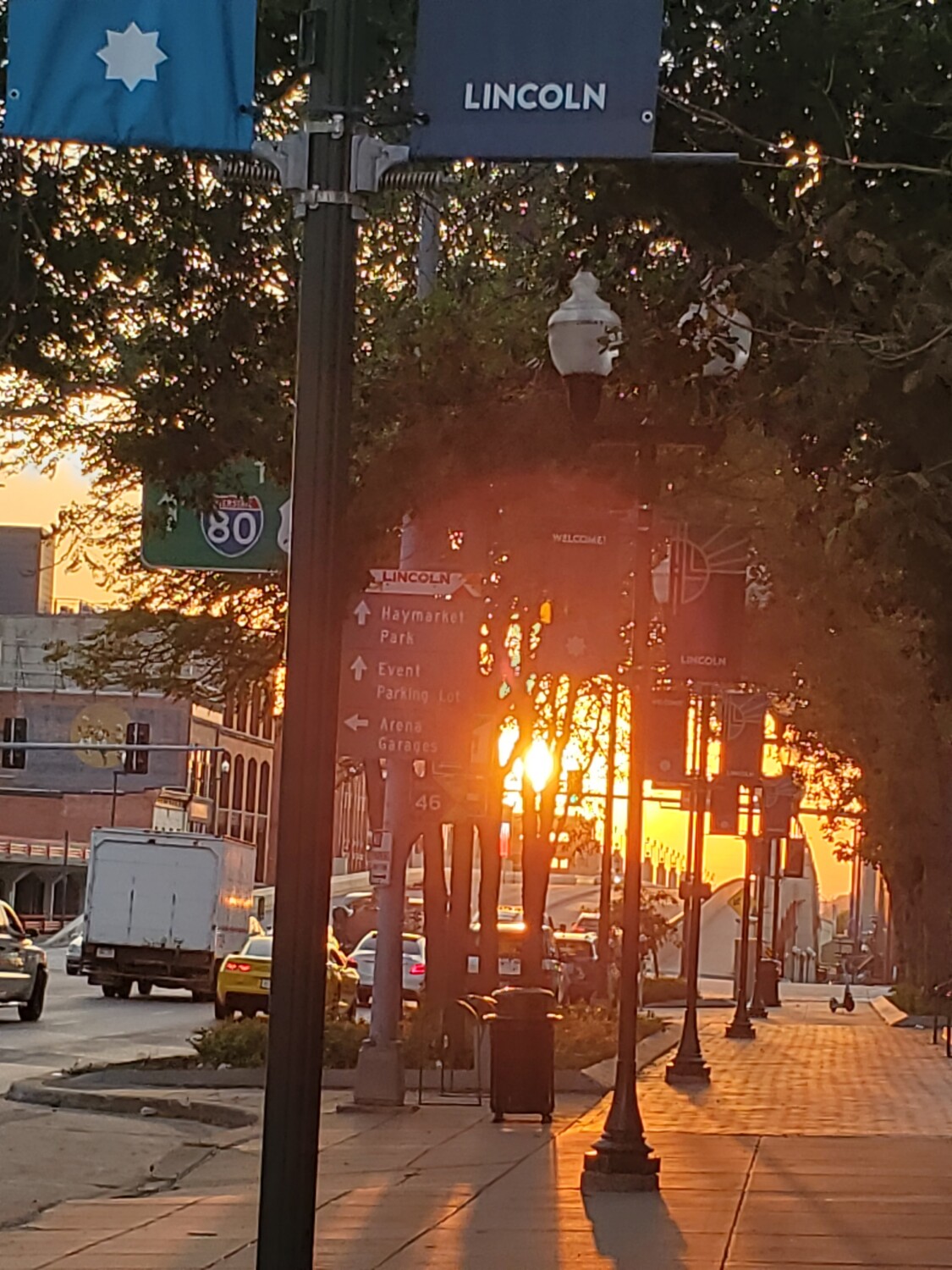 Sunset in the city