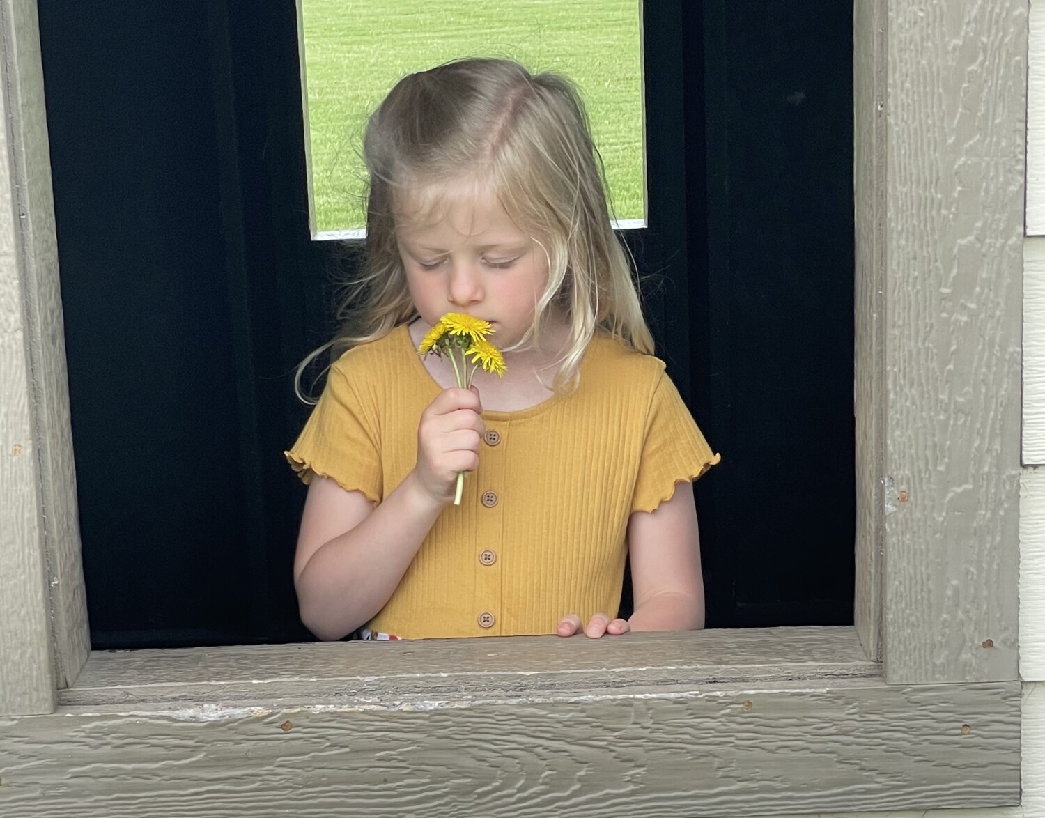 Smelling the flowers