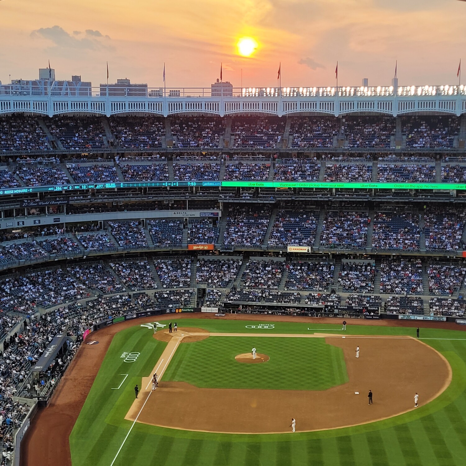 Yankee Stadium sunset