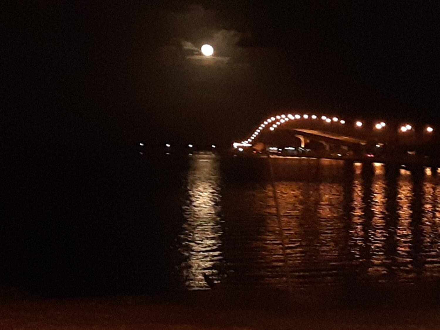 Full moon at Jensen Beach Causeway