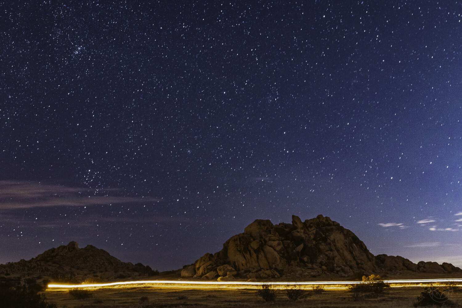 Light Trail and Stars