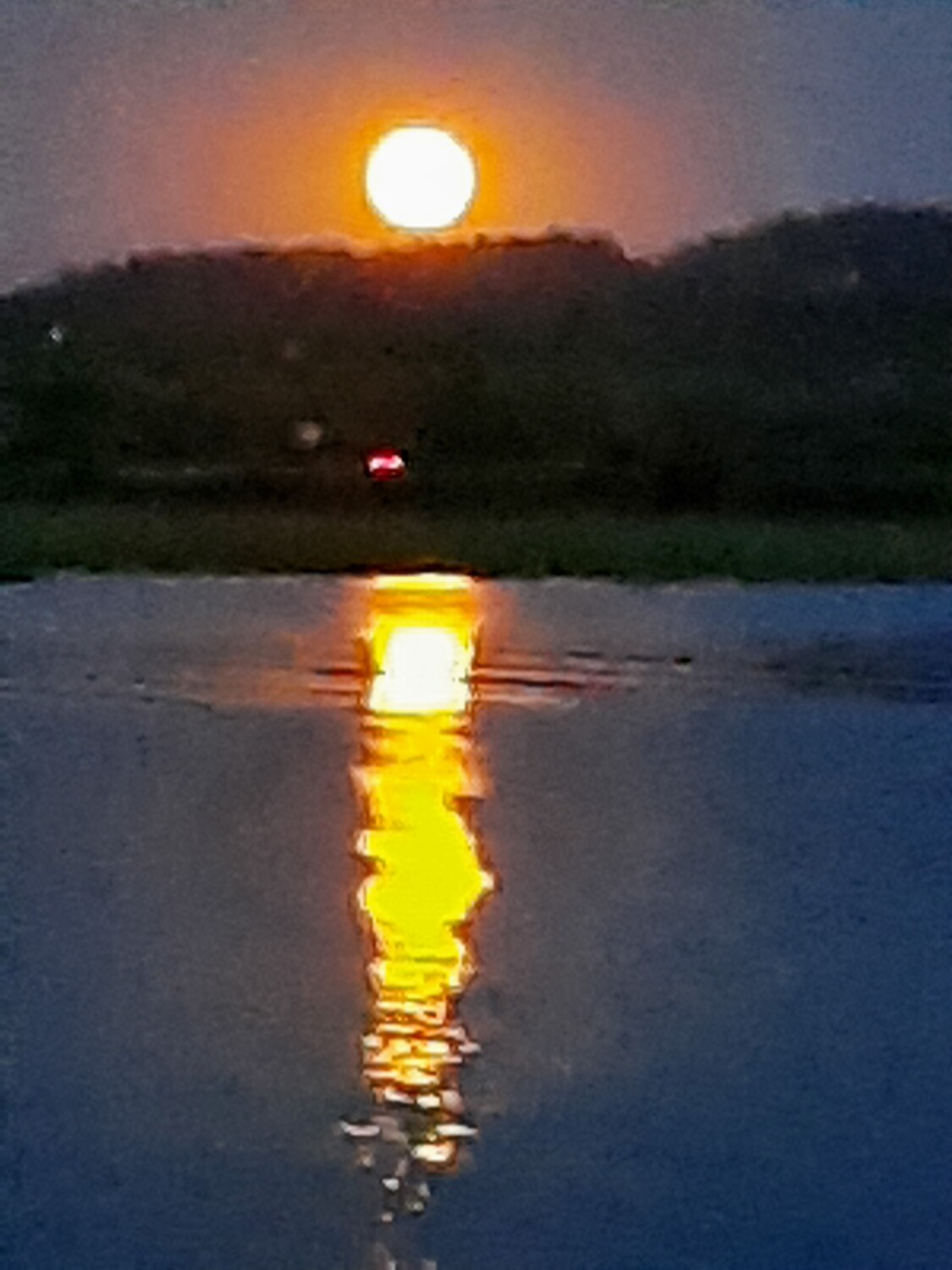 Oregon Moonrise over Fernridge Reservoir