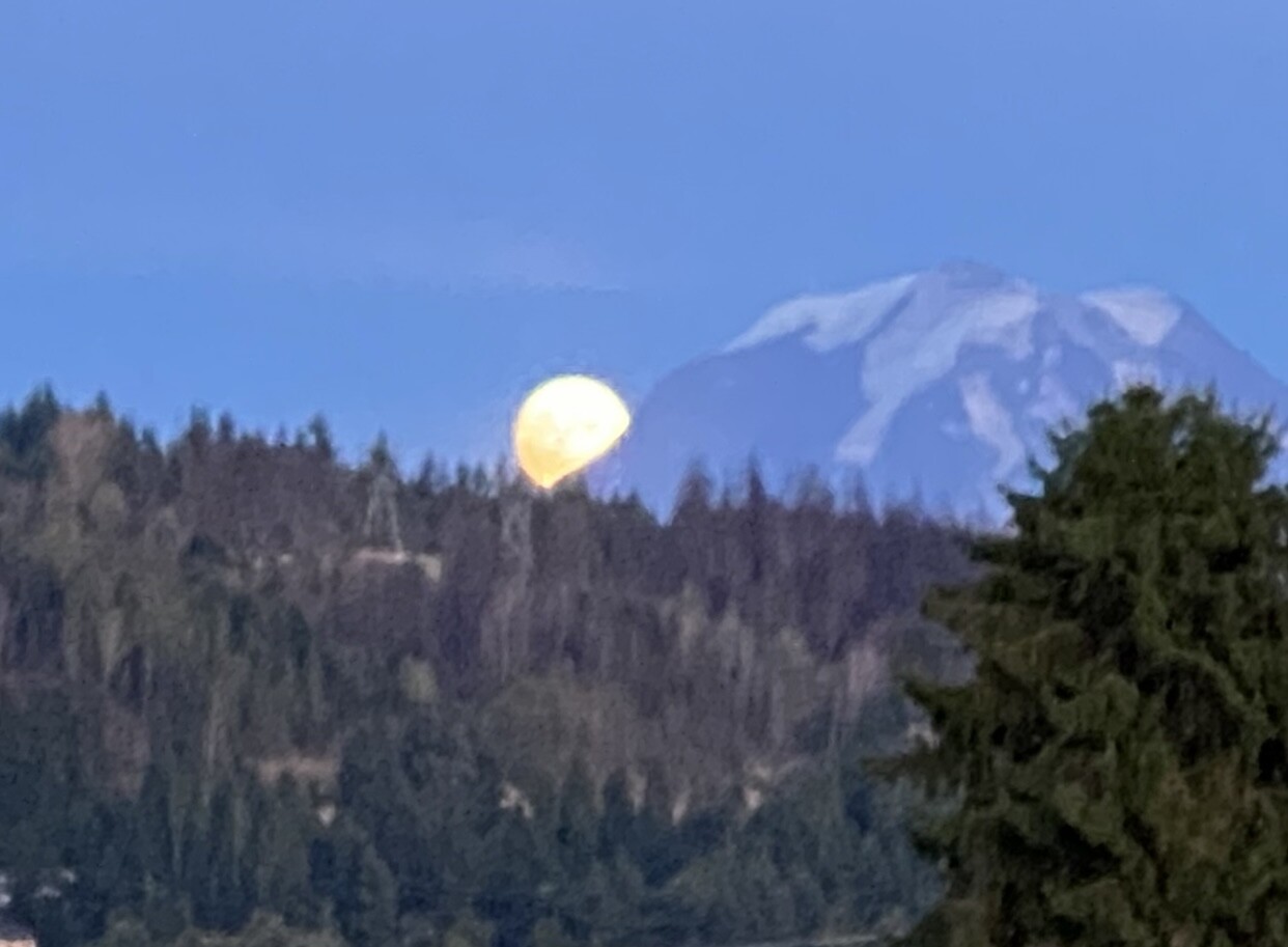 Rainier Rising Moon