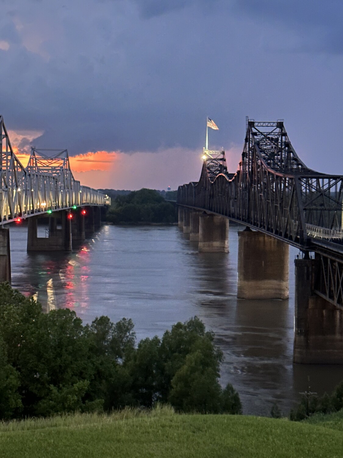 Sunset over the Mississippi River, Vicksburg