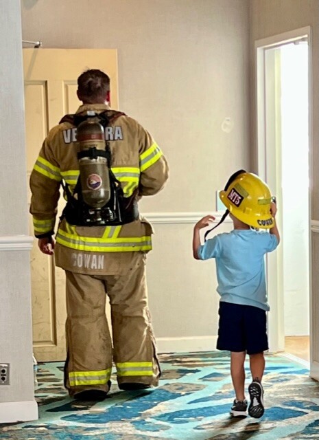 9/11 stair climb memorial dad and his son