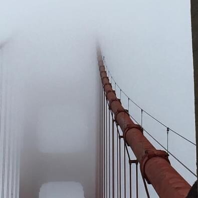 Foggy day on the Golden Gate Bridge