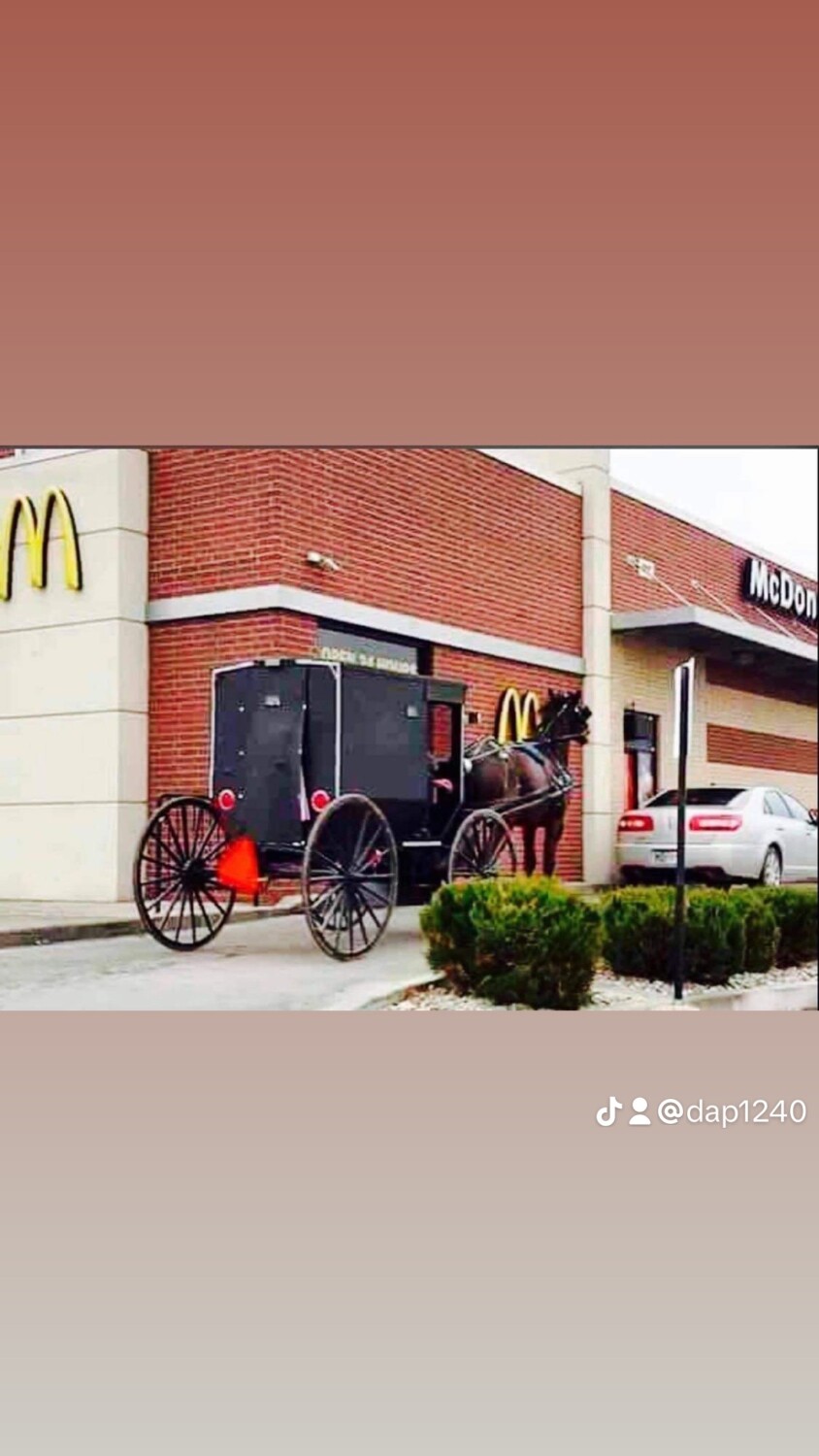 Amish at the drive through
