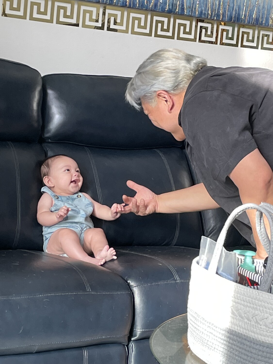 2nd life Grand Dad meeting Grand Son