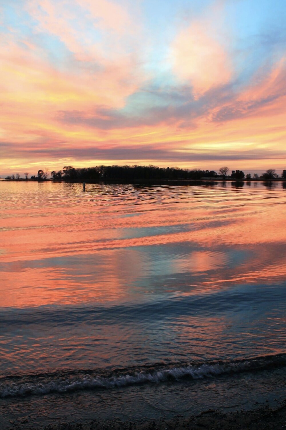 Sunset colors in the afterbay